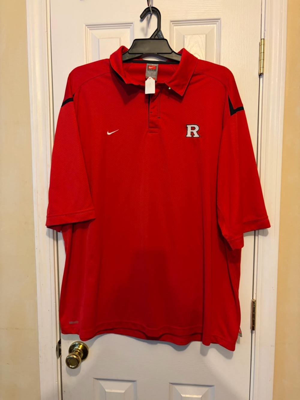 Vintage Rutgers Scarlet Knights Polo Shirt👕Men👨🏻‍💼Red Nike☑️Y2K 2000s Sz 3X